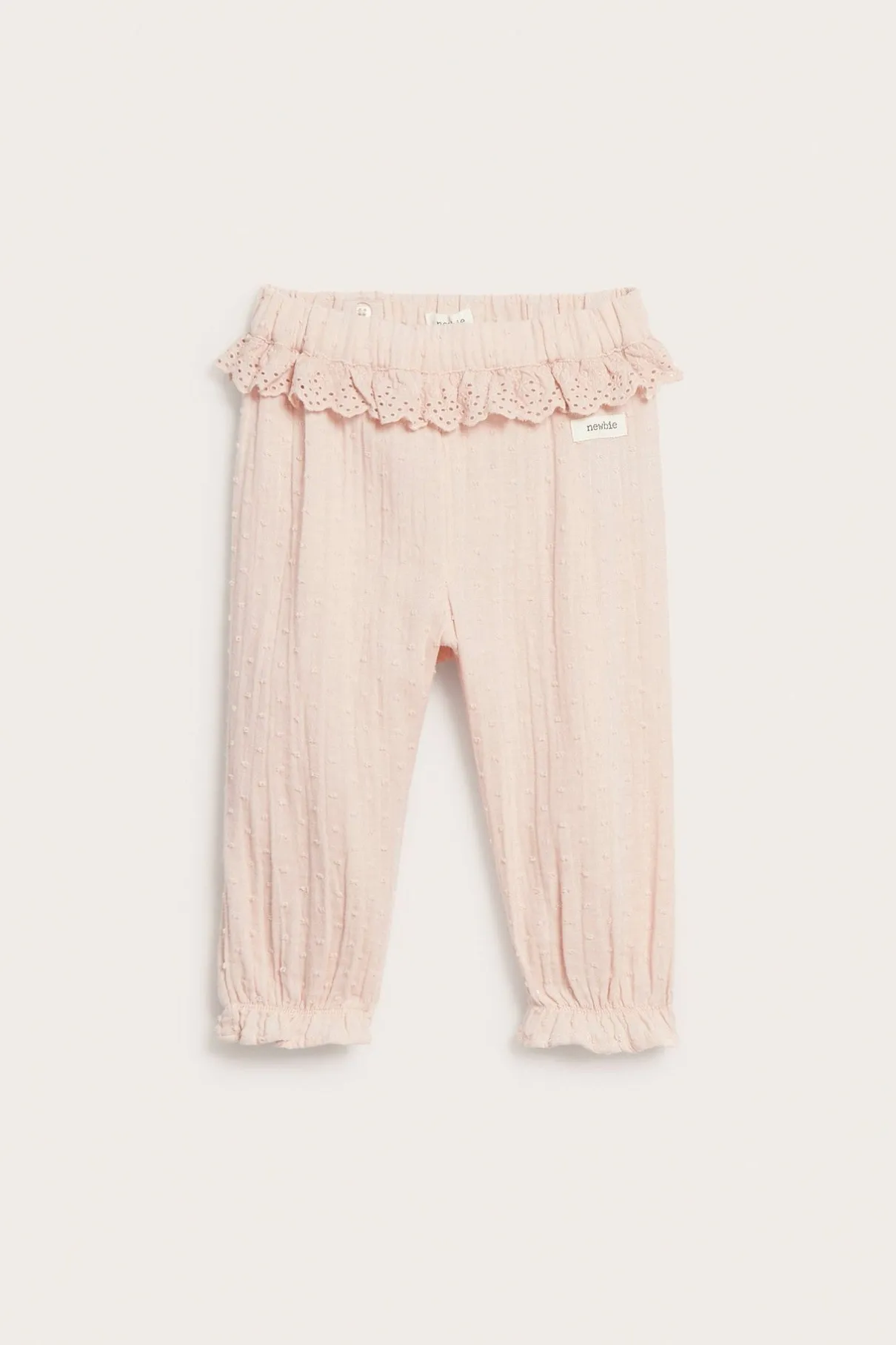 Baby pink frill trousers