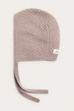 Baby pink wool & cashmere bonnet