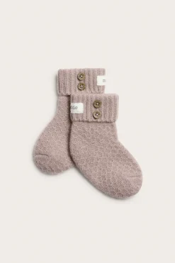 Baby pink wool-cashmere socks