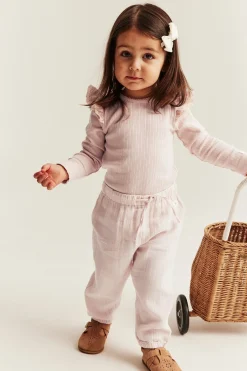 Baby pink woven trousers