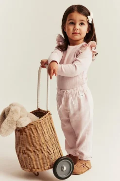 Baby pink woven trousers