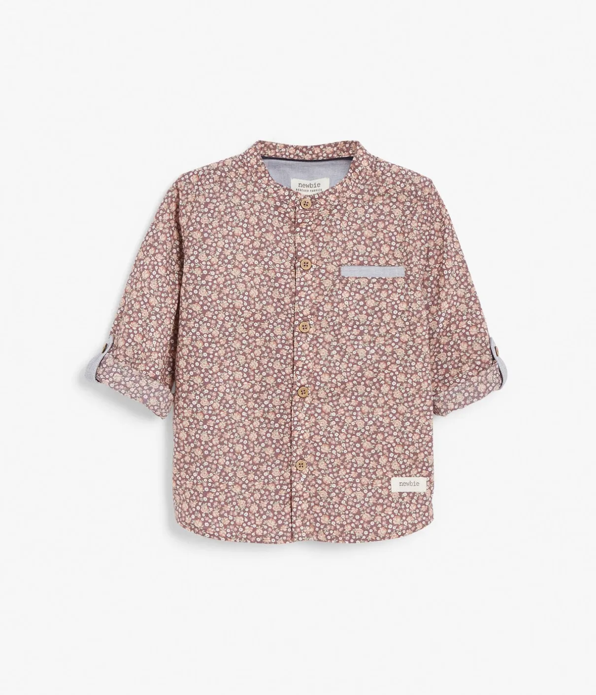 Baby purple floral print shirt