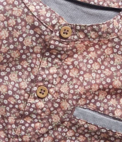 Baby purple floral print shirt