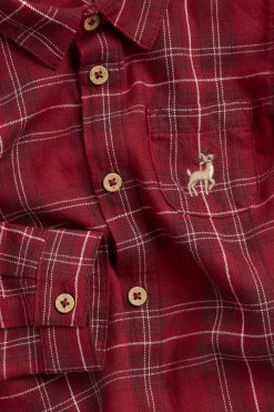 Baby red checked Christmas shirt