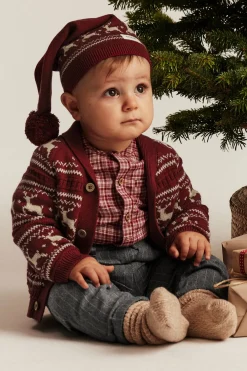 Baby red checked shirt bodysuit