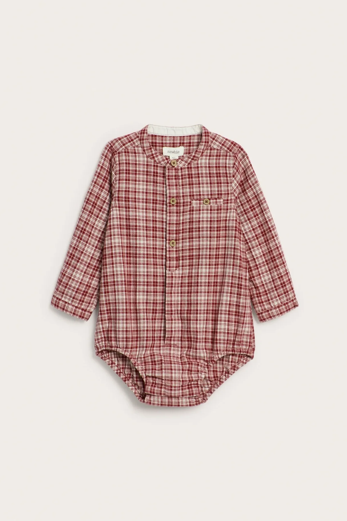 Baby red checked shirt bodysuit
