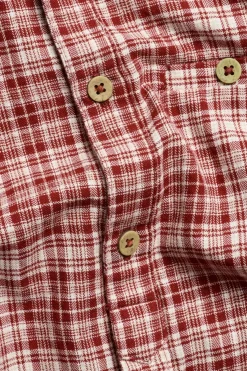 Baby red checked shirt bodysuit