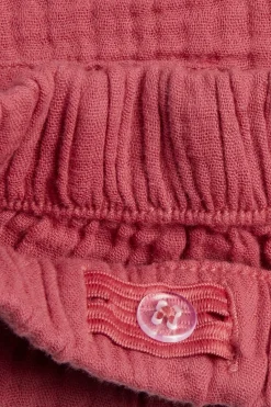 Baby red muslin shorts
