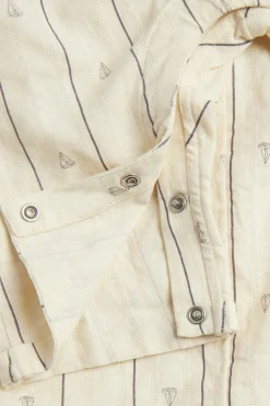 Baby short-sleeved jumpsuit with sailboats