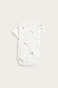 Baby short-sleeved knit bodysuit