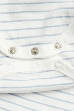 Baby striped bodysuit with teddy bear print