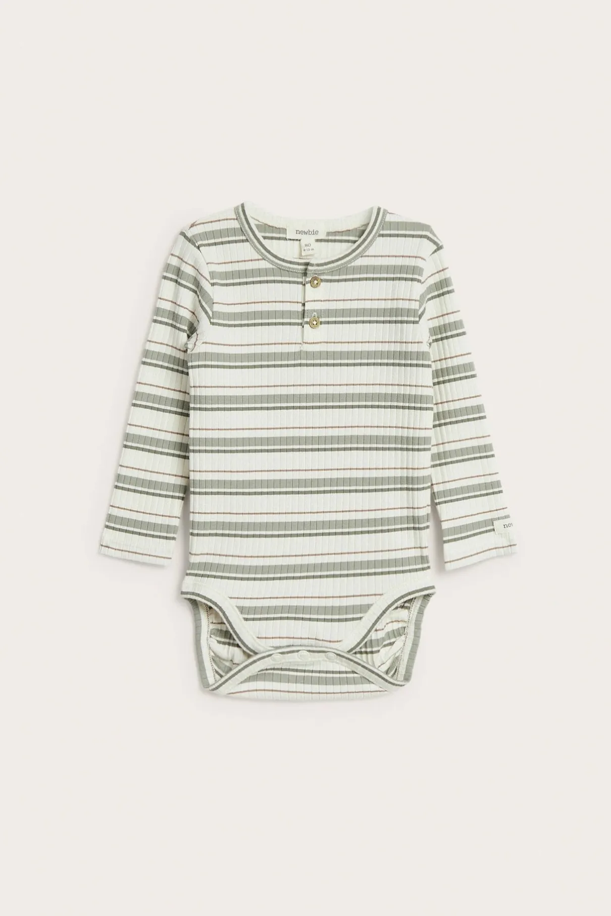 Baby striped long-sleeved bodysuit