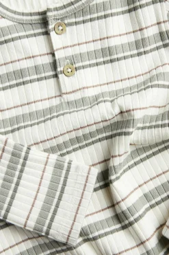 Baby striped long-sleeved bodysuit