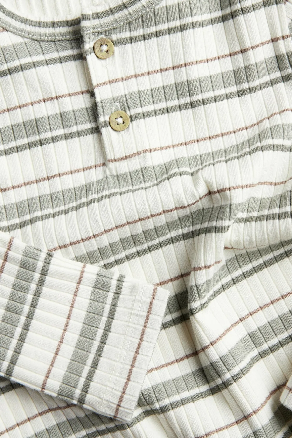 Baby striped long-sleeved bodysuit