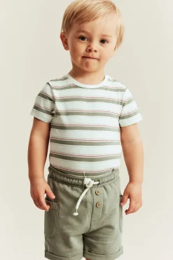 Baby striped slub tricot bodysuit
