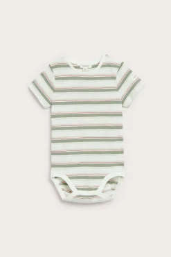 Baby striped slub tricot bodysuit