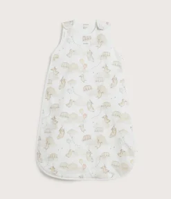 Baby white animal patterned sleeping bag