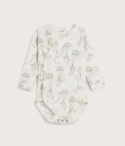 Baby white bunny balloon bodysuit