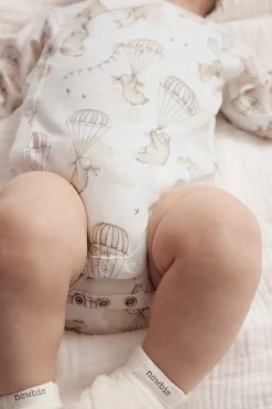 Baby white bunny balloon bodysuit