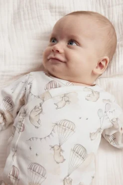 Baby white bunny balloon bodysuit