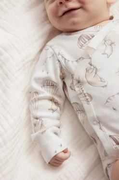 Baby white bunny balloon bodysuit