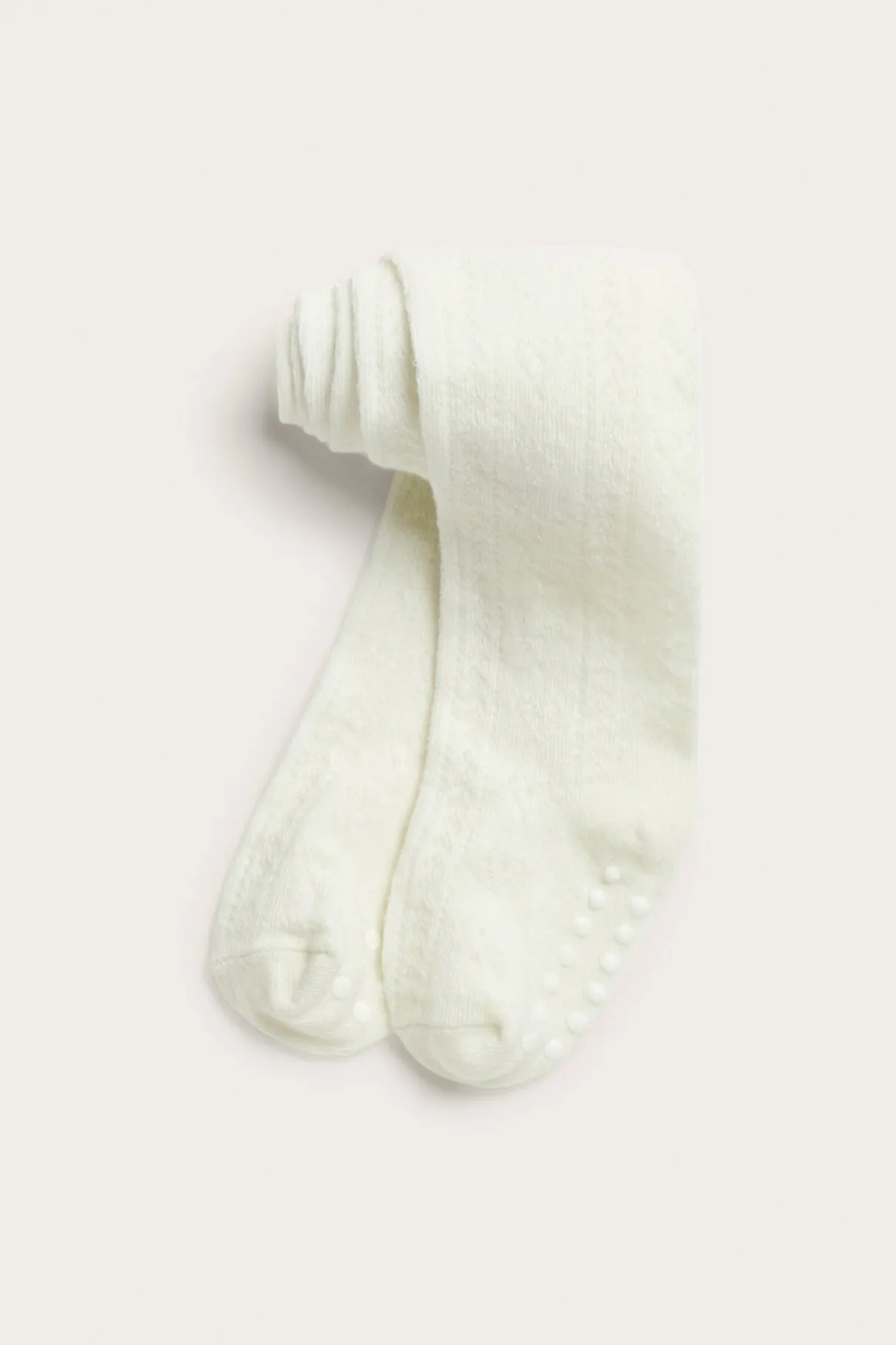 Baby white eyelet-patterned tights