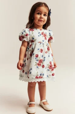 Baby white floral dress