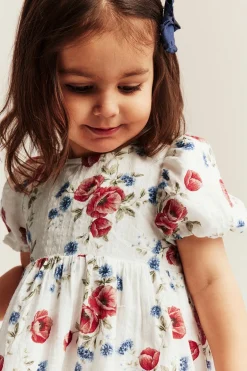 Baby white floral dress