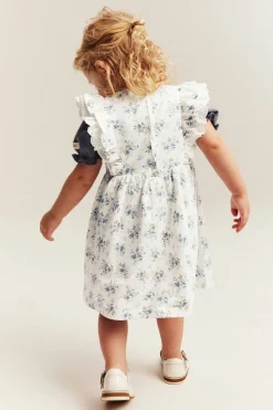 Baby white floral dress with lace