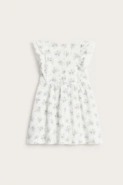 Baby white floral dress with lace