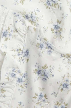 Baby white floral dress with lace