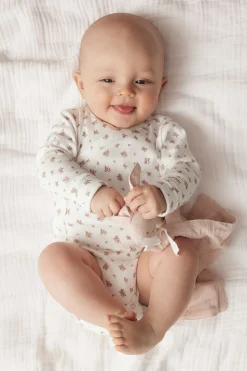 Baby white floral extender bodysuit