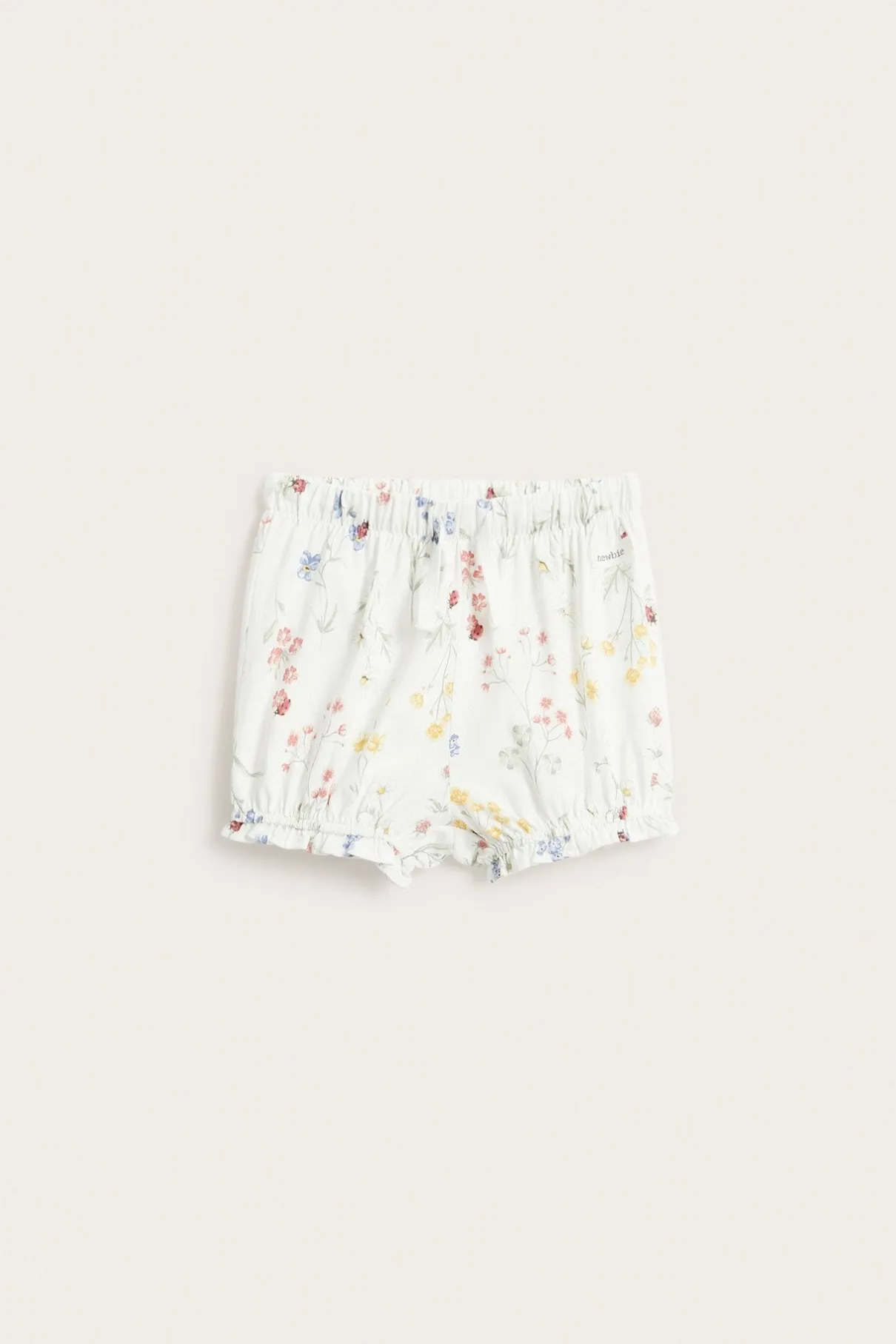 Baby white floral jersey shorts
