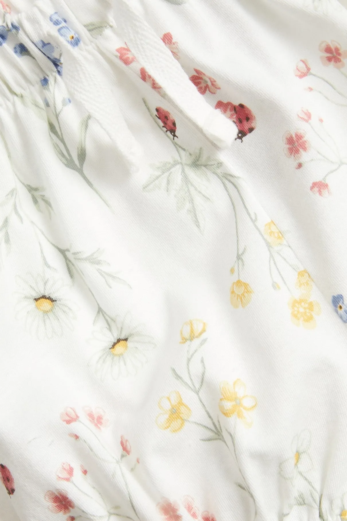 Baby white floral jersey shorts
