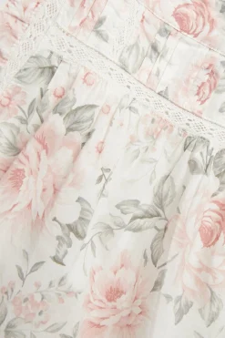 Baby white floral short sleeve dress