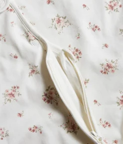 Baby white floral sleeping bag