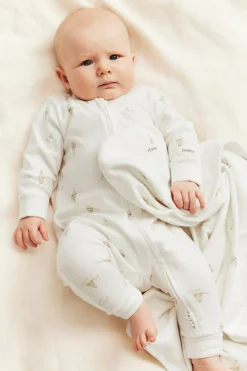 Baby white hot-air balloon pyjamas