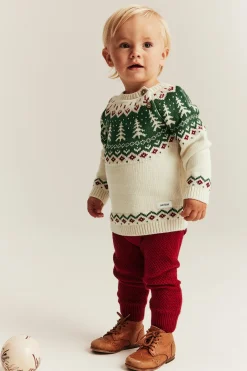 Baby white knitted Christmas jumper