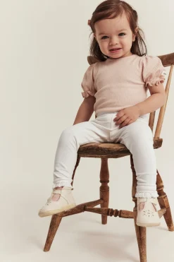 Baby white lace leggings