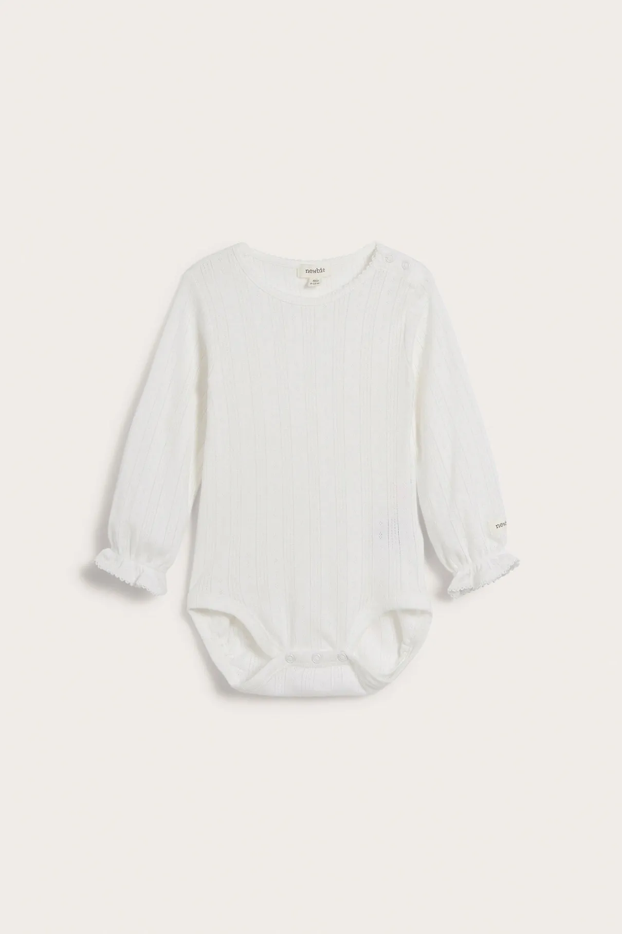 Baby white pointelle bodysuit