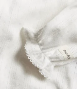 Baby white pointelle bodysuit