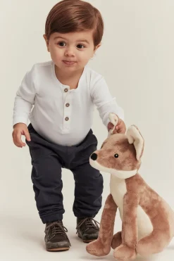 Baby white ribbed basic bodysuit