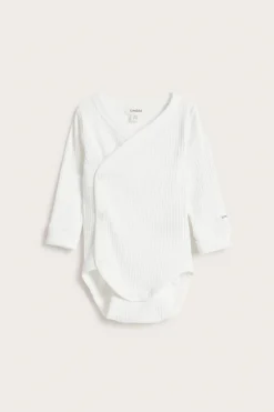 Baby white ribbed bodysuit
