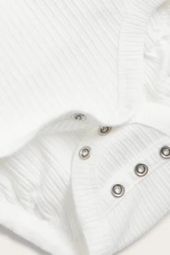Baby white ribbed bodysuit
