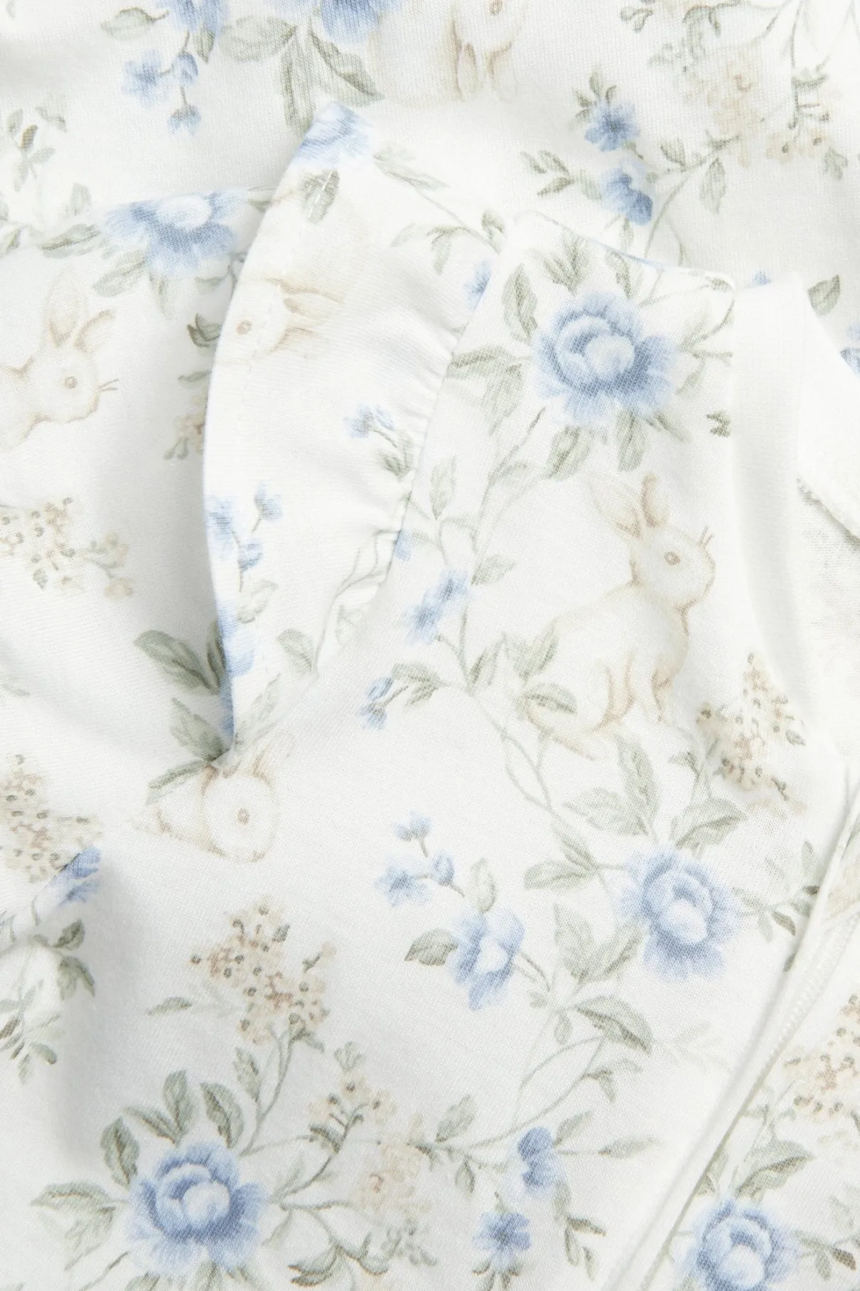 Baby white short sleeve floral pyjamas