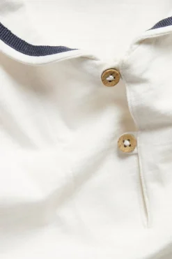 Baby white short sleeve sailor bodysuit