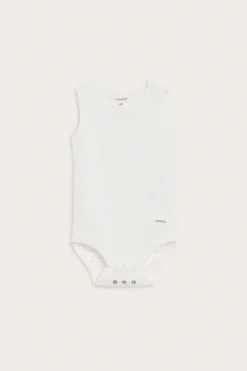 Baby white sleeveless bodysuit