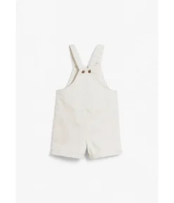 Baby white suspender shorts