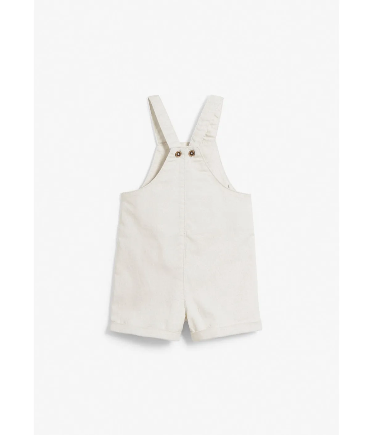 Baby white suspender shorts