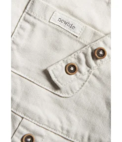 Baby white suspender shorts